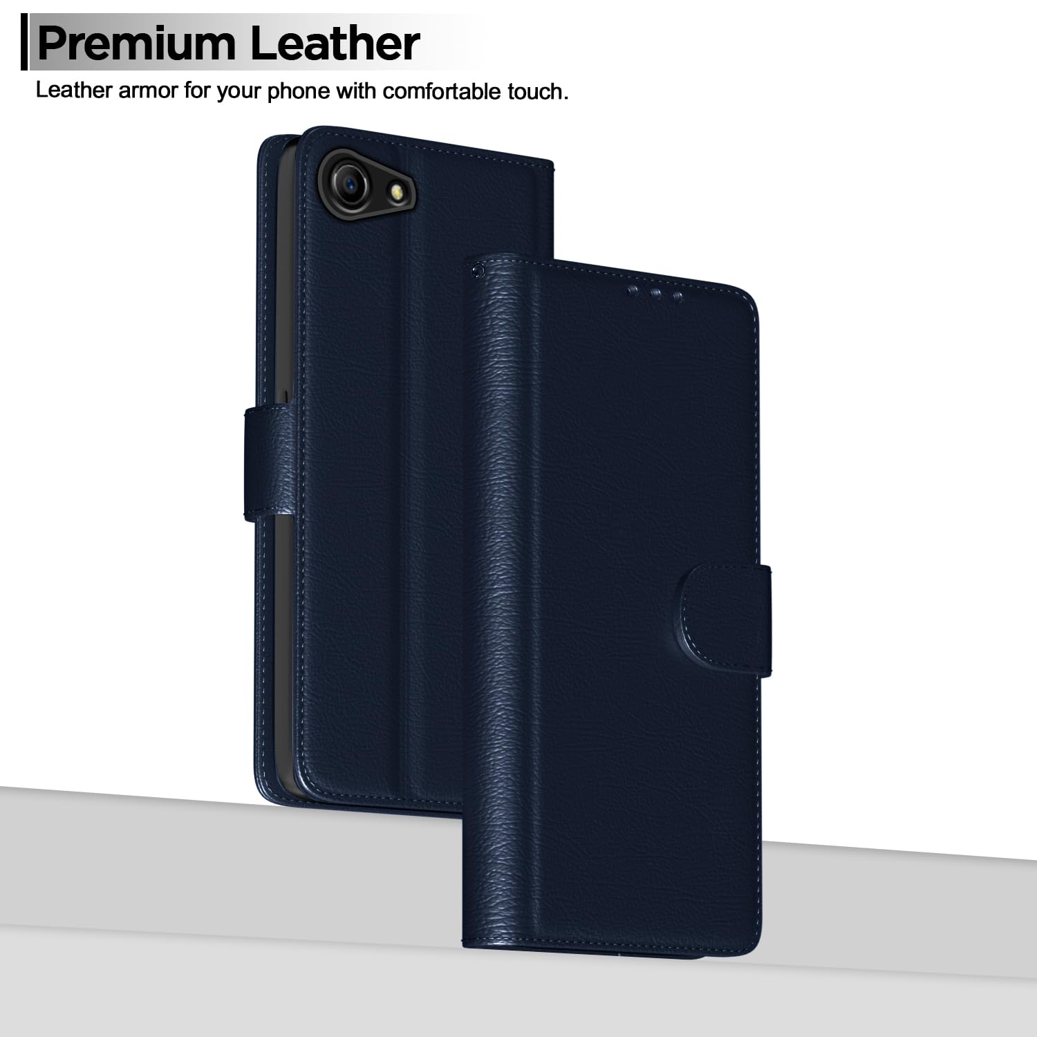 Oppo A83 Wallet wallet flip cover in blue by Pikkme – photo 2