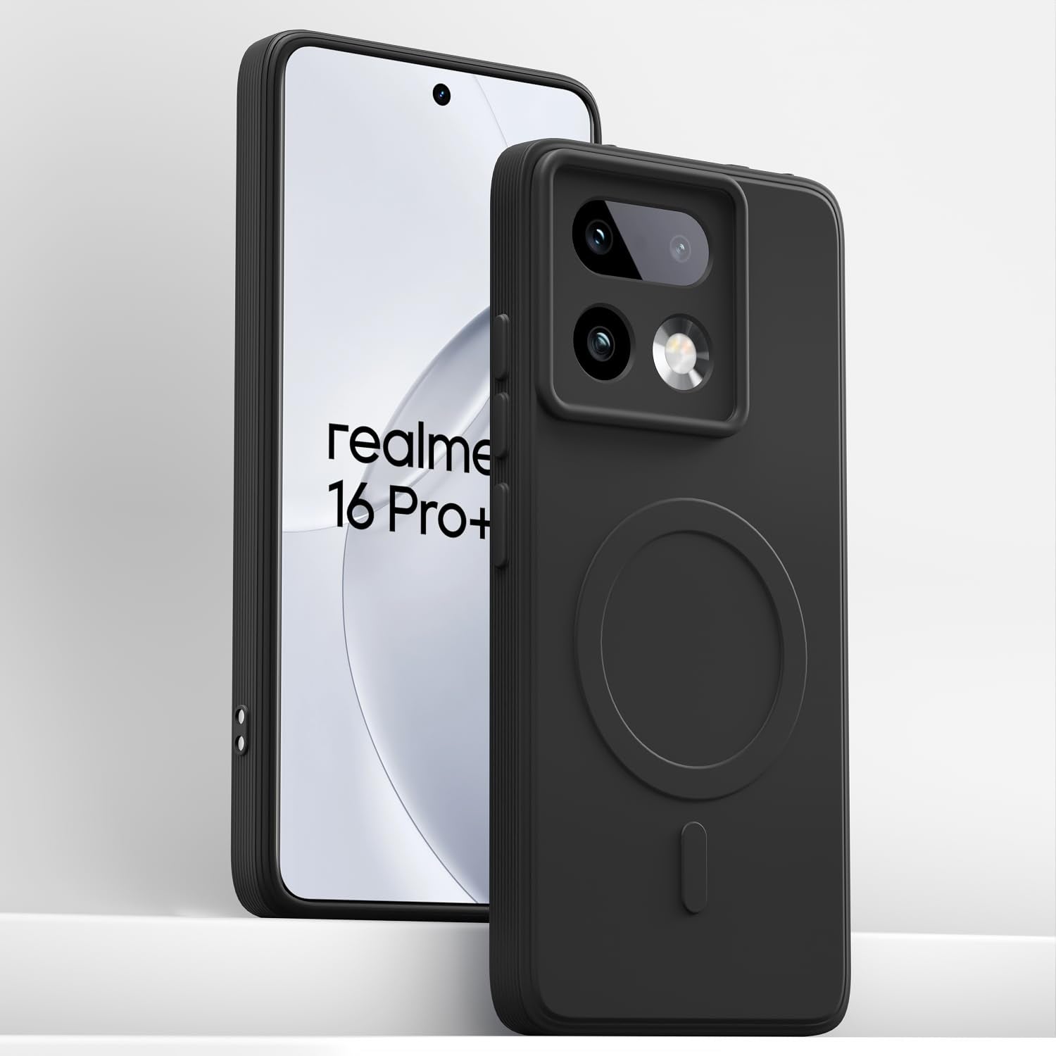 Black MagSafe phone cover for Realme 16 Pro Plus 5G – Pikkme – photo 2