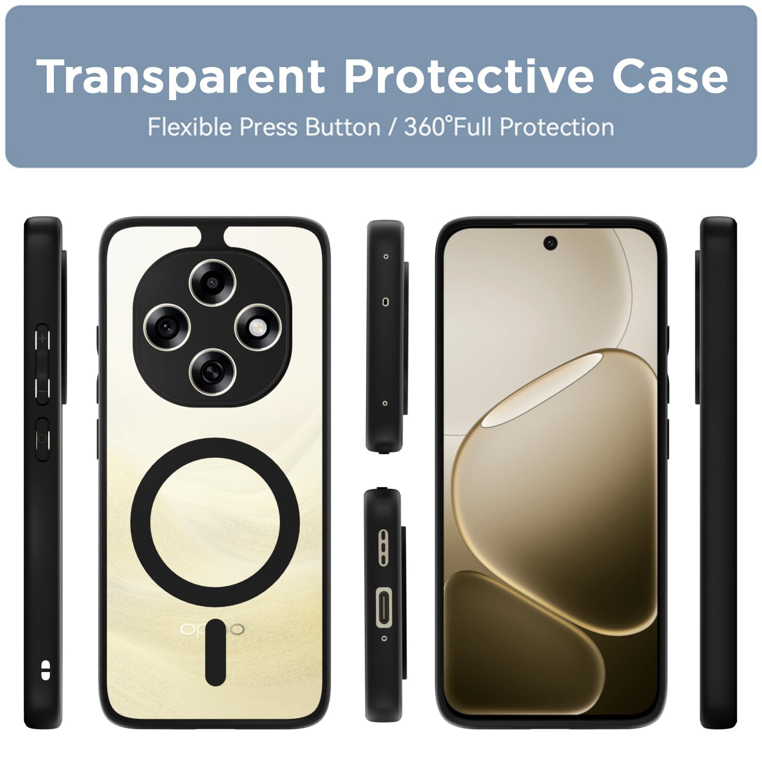 Pikkme black mag-safe back cover for Oppo F31 Pro 5G – photo 2