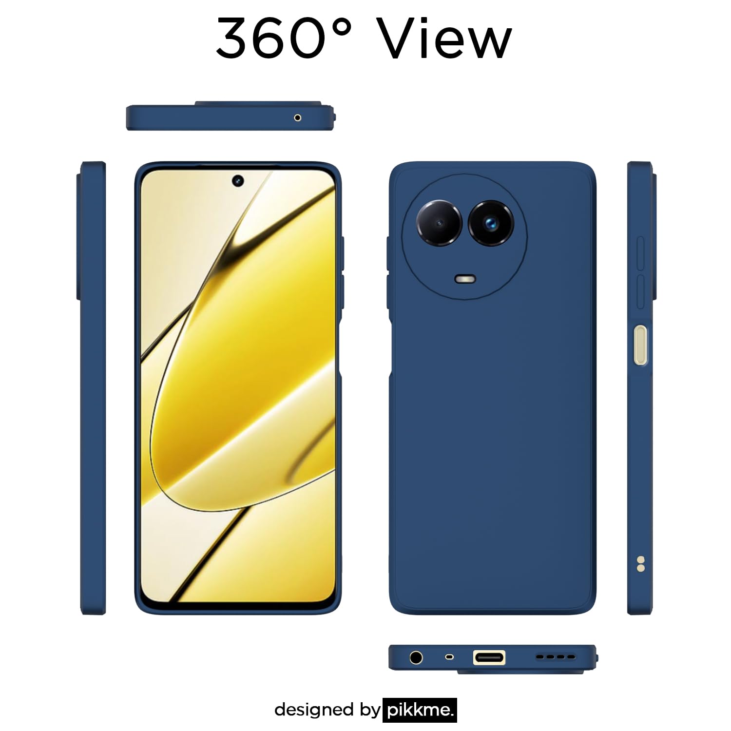 Blue back cover for Realme 11/11x/Narzo 60x 5G – Pikkme – photo 2