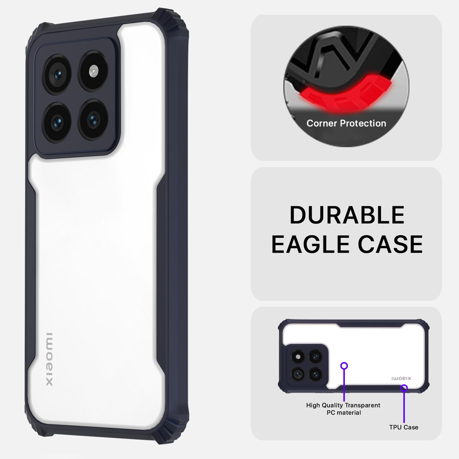 Pikkme Mi 14 5G blue mobile back cover – photo 5
