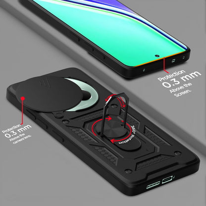 Pikkme Realme P3 Pro 5G D10 Tough Armor Back Cover (Black)