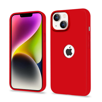 iPhone 14  Super Soft Silicone Back Cover -Red