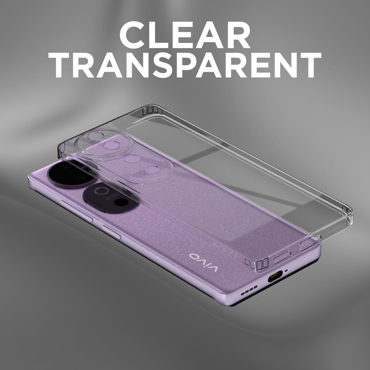 Vivo V40/V40 Pro/T3 Ultra 5G Soft Silicone mobile cover in transparent by Pikkme – photo 5