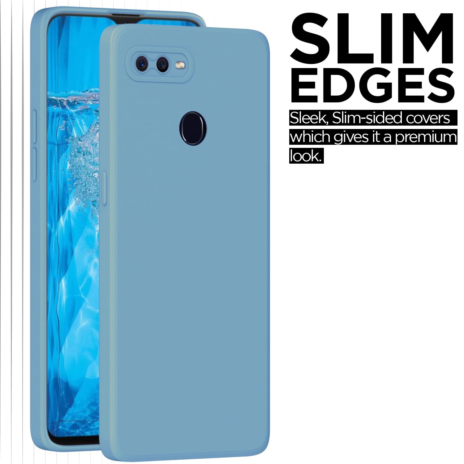 Oppo F9/F9 Pro/A5/A5S/A7/A11K/A12/Realme 2/2 Pro/U1 Matte back cover in aqua blue by Pikkme – photo 6
