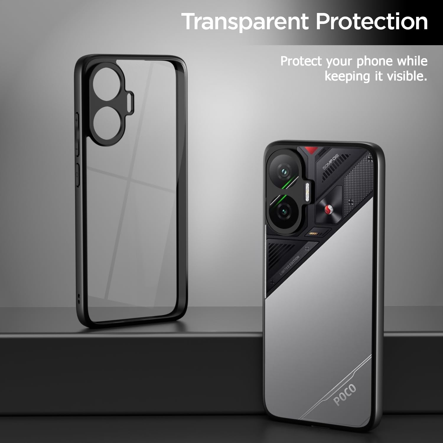 Pikkme black Hybrid mobile back cover for Poco F7 5G – photo 2