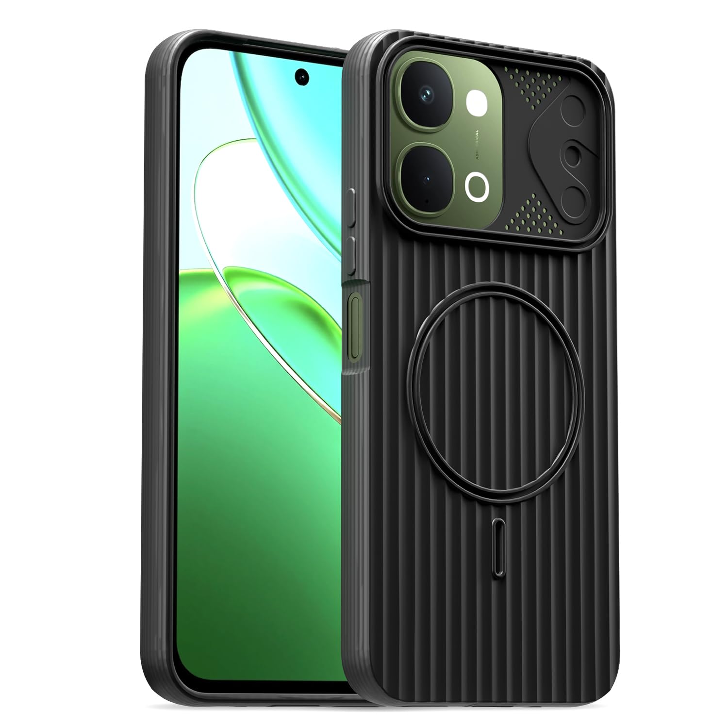 Vivo T5x/Y51 Pro/iQOO Z11x 5G phone cover in black by Pikkme