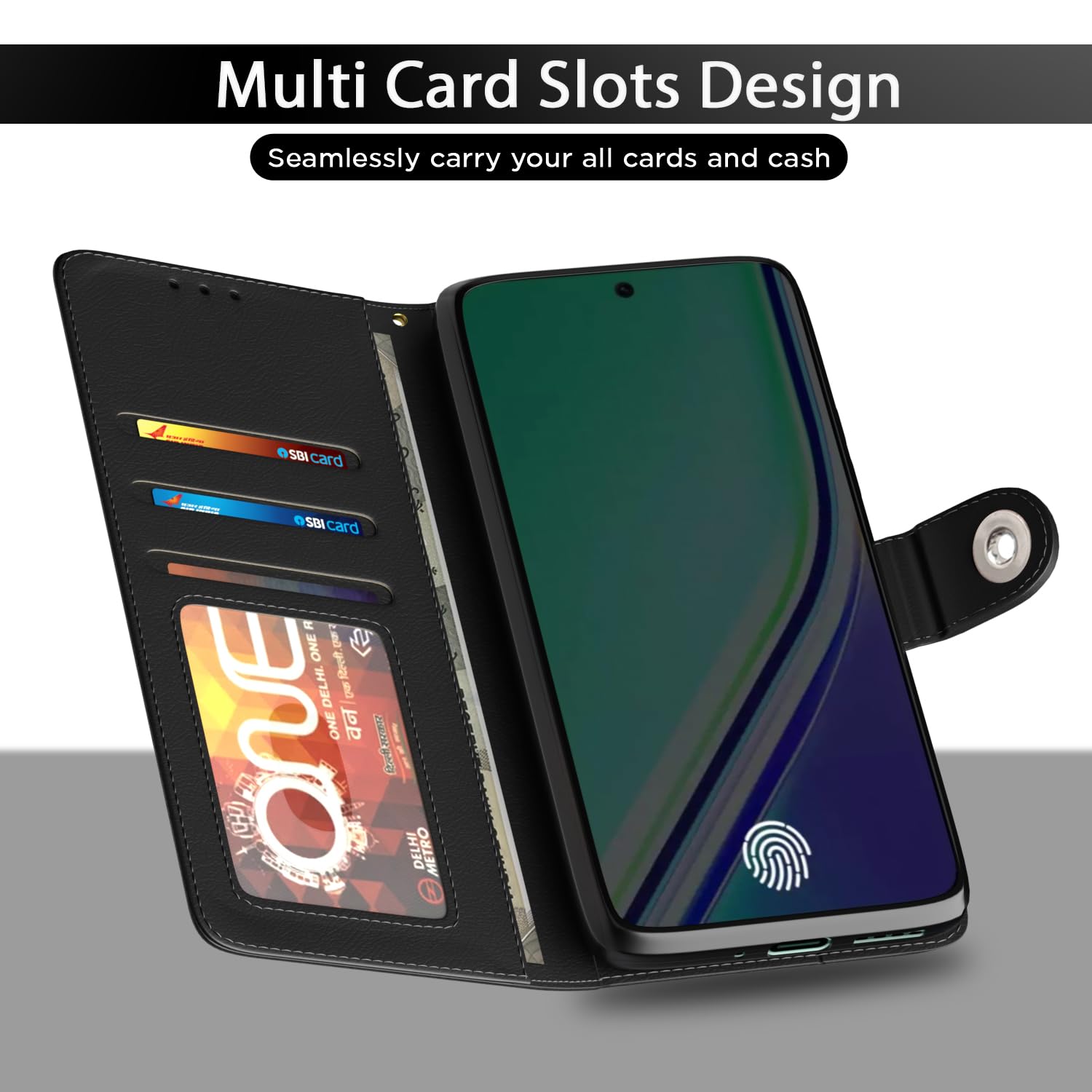 Black Button mobile flip cover for Realme 14 Pro Plus 5G – Pikkme – photo 5