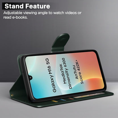 Samsung M16 5G Wallet mobile flip cover in green by Pikkme – photo 3