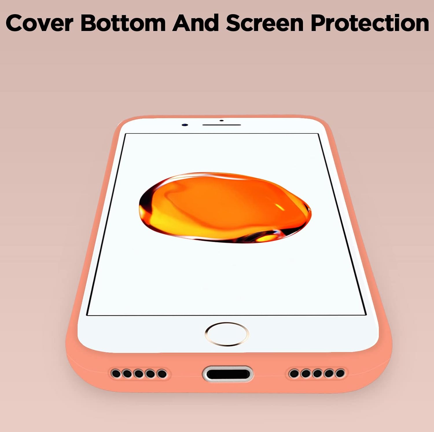 Pikkme iPhone 7 Plus Silicone Back Cover (New Peach)