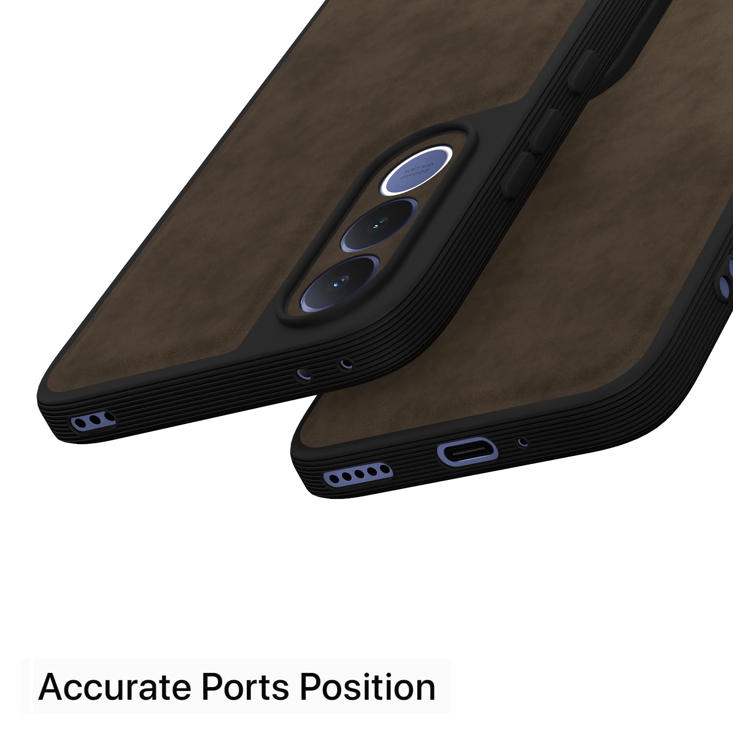 Coffee Leather phone cover for Vivo V70 FE 5G – Pikkme – photo 4