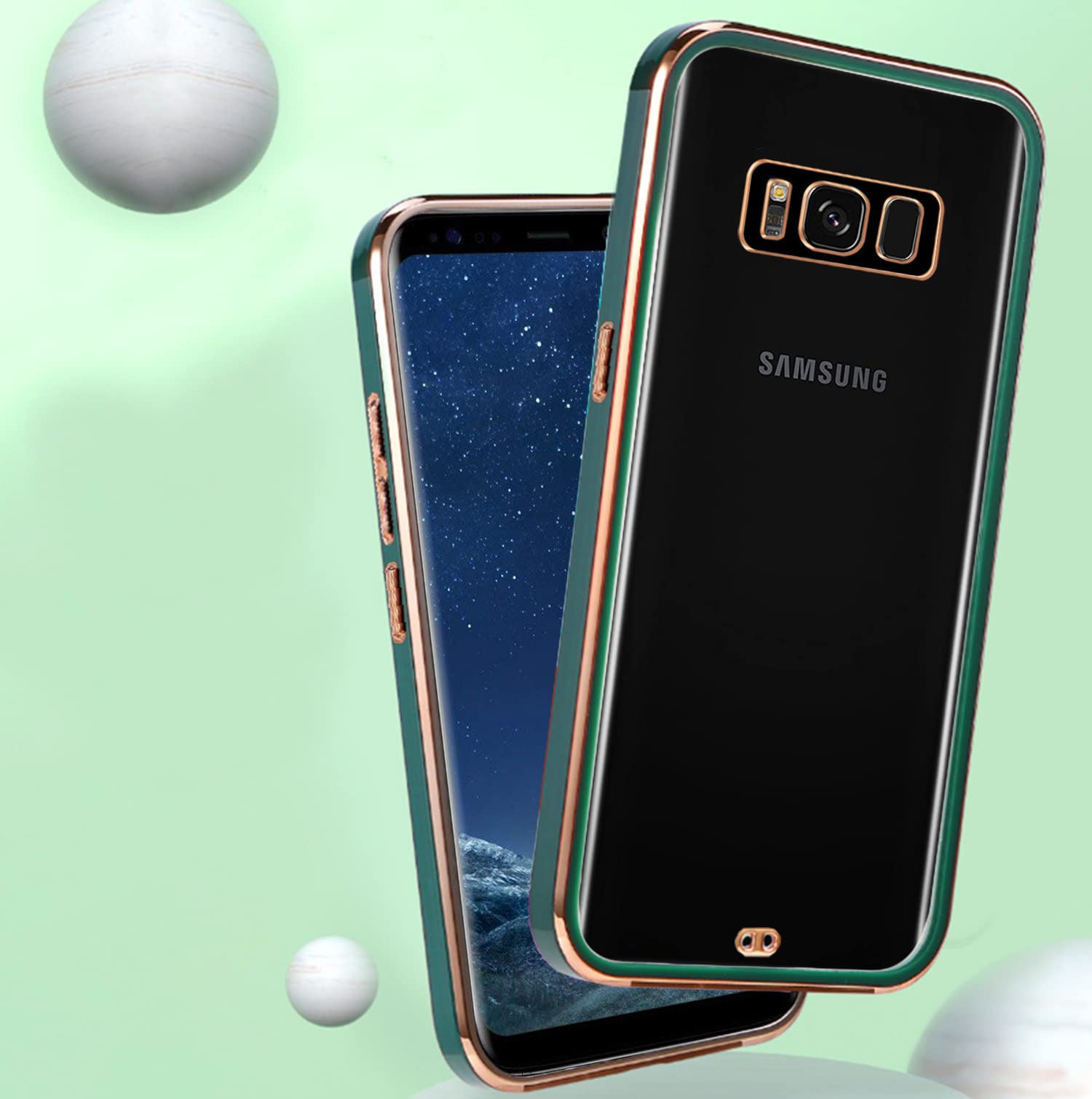 Samsung S8 Plus/S8 Chrome mobile back cover in green by Pikkme – photo 4