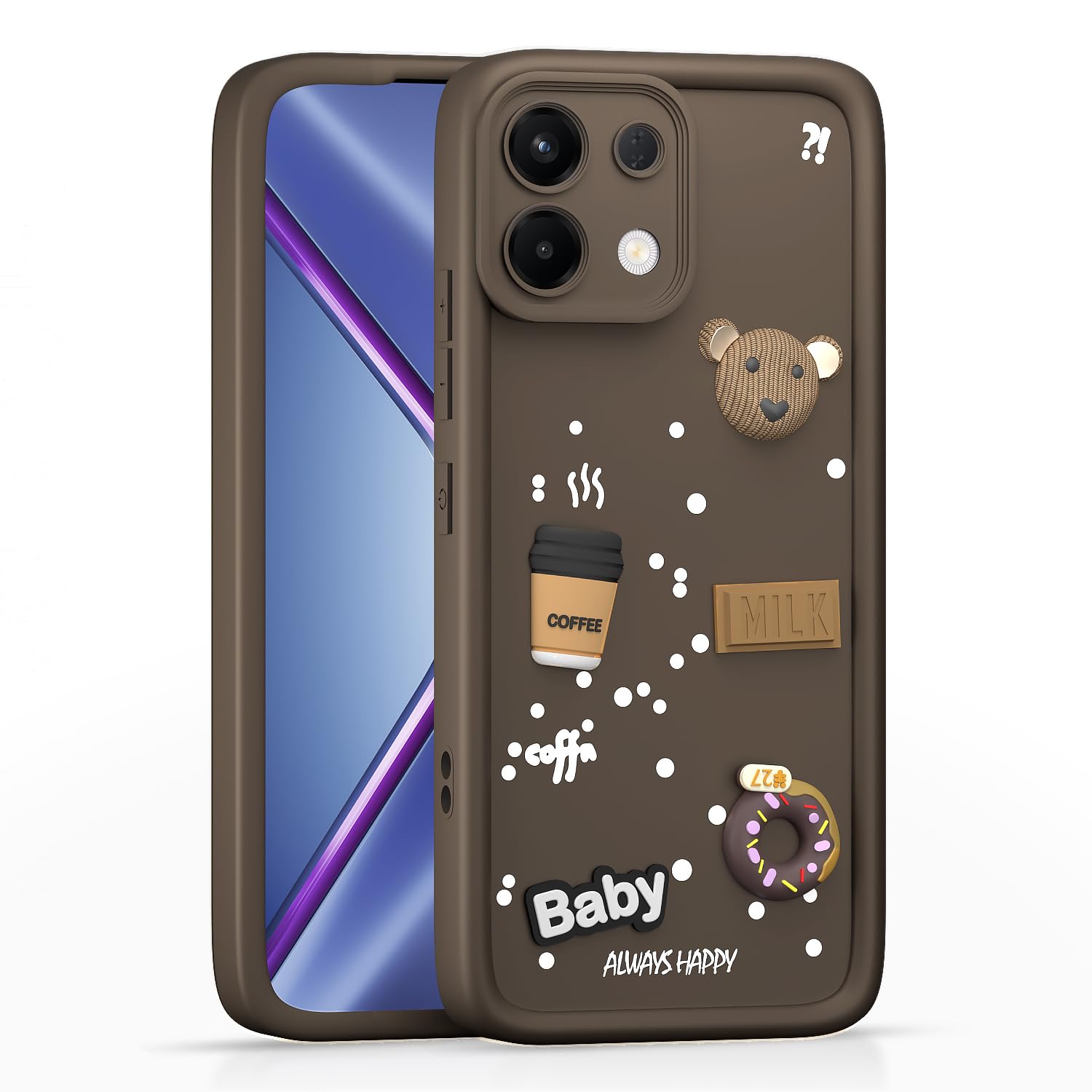 Brown Silicone back cover for Oppo K13 5G/3D – Pikkme