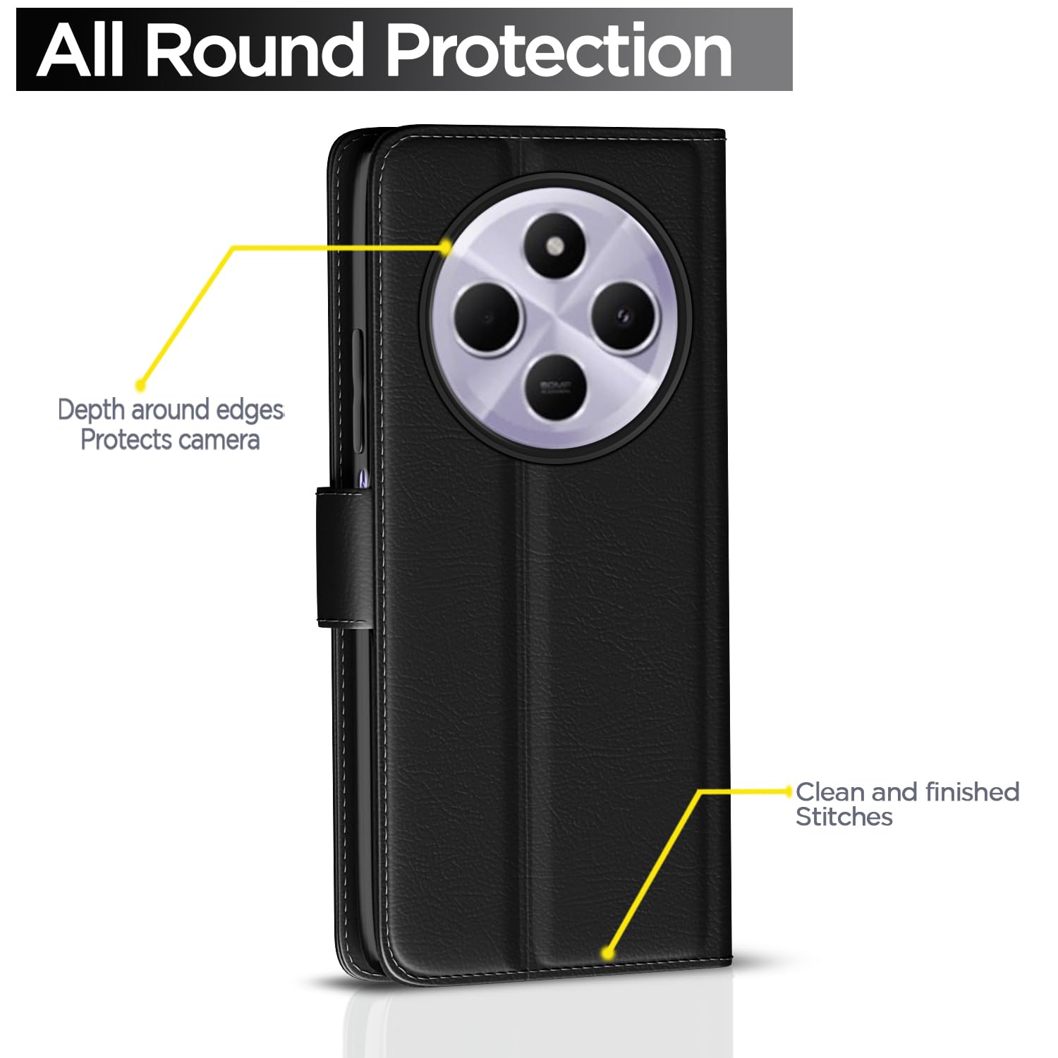 Black flip cover for Poco M7 5G – Pikkme – photo 4