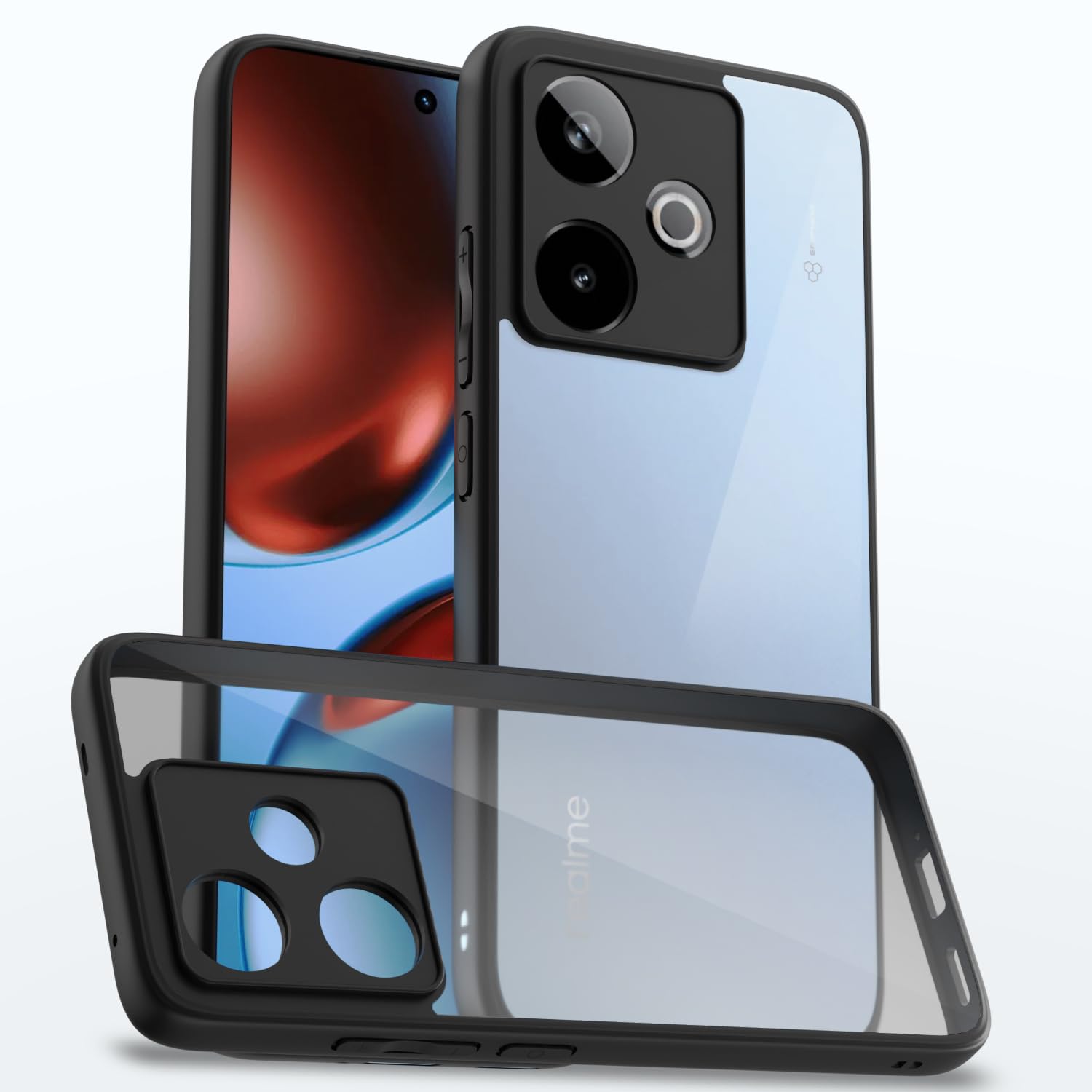Realme GT 7/GT 7T 5G back cover in black by Pikkme