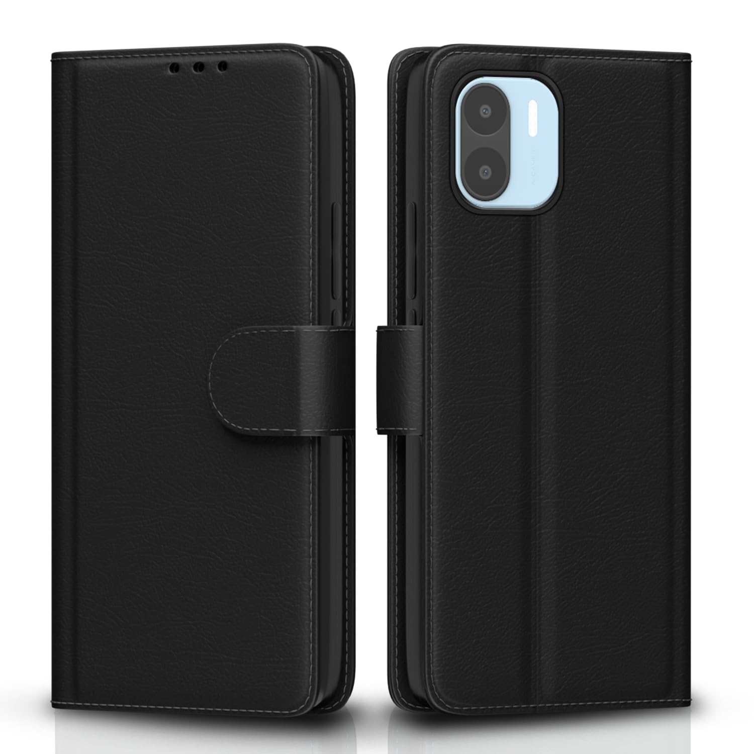 Black Wallet flip cover for Redmi A1/A2 – Pikkme
