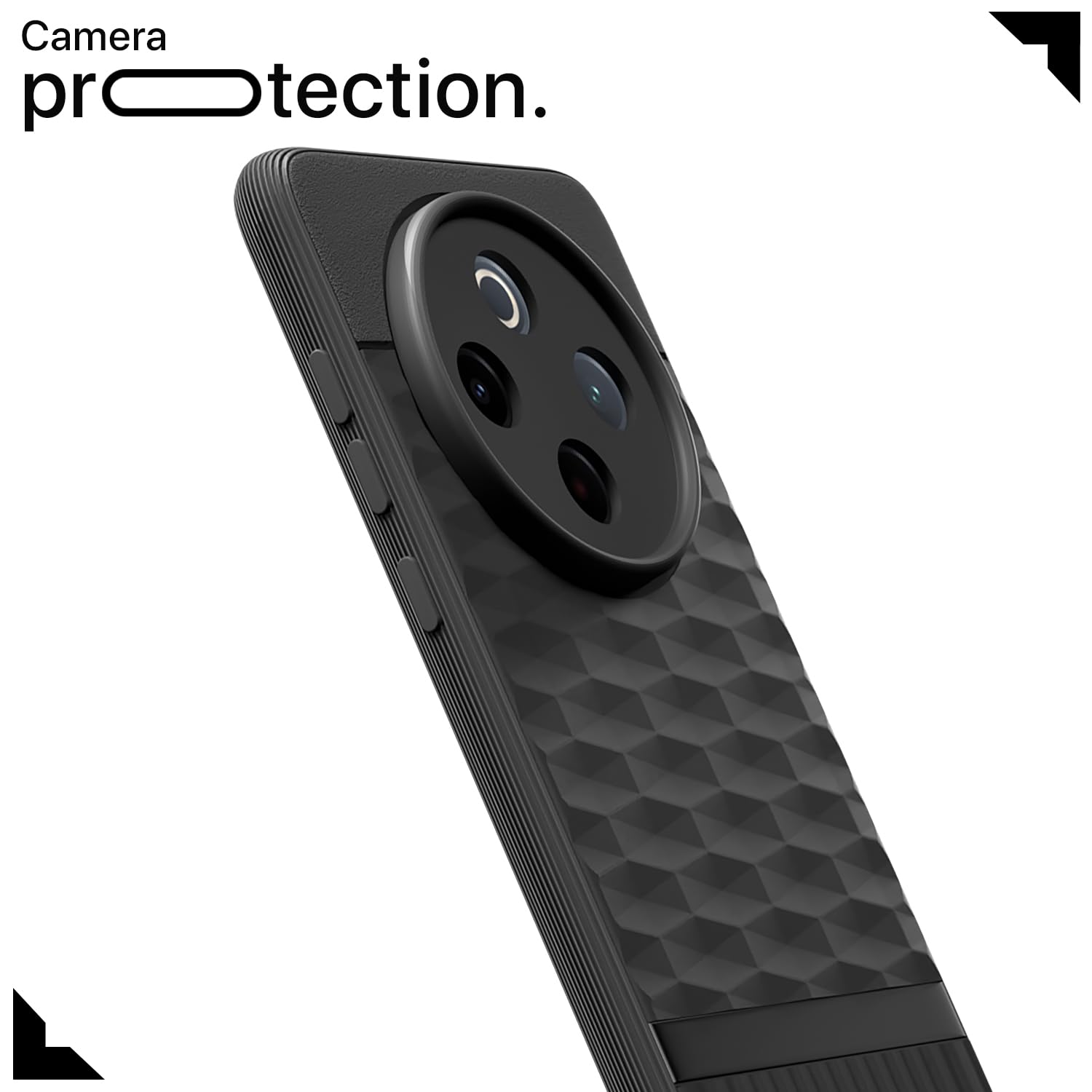 Pikkme Vivo T4 5G / iQoo Z10 5G Gencase Back Cover (Black)