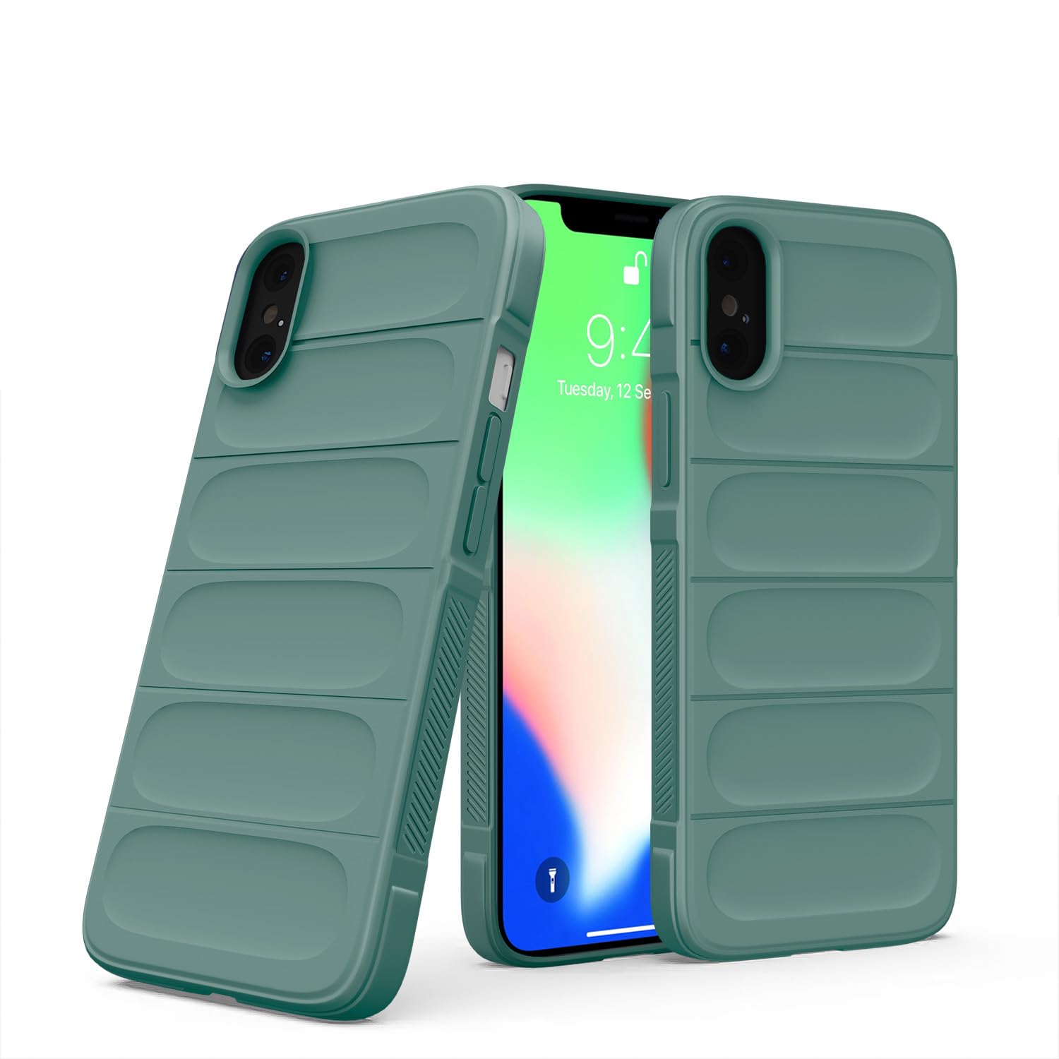 Green Liquid Silicone back cover for iPhone X/XS – Pikkme