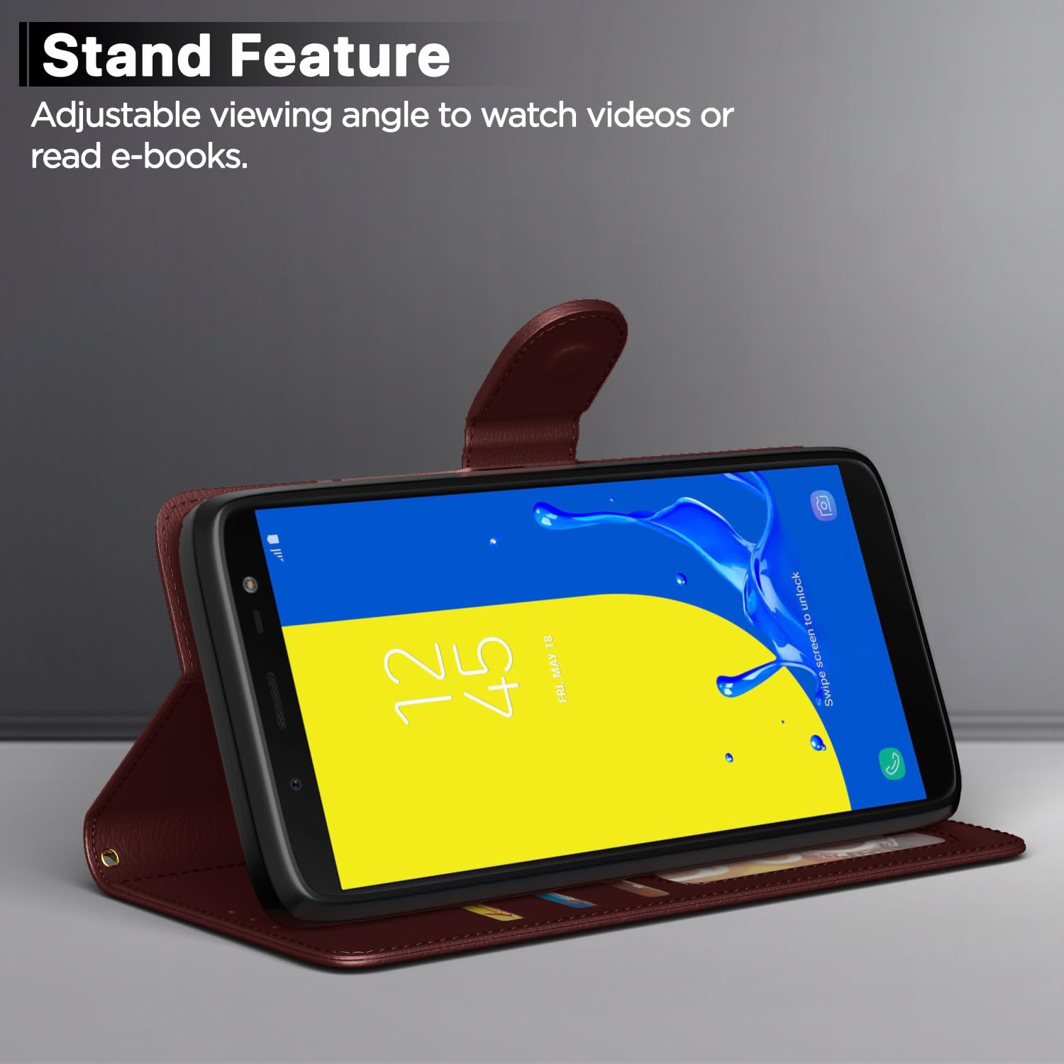 Pikkme brown mobile flip cover for Samsung J6 2018 – photo 3