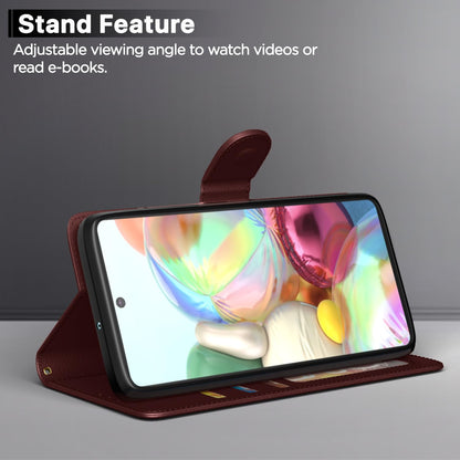 Pikkme Samsung Galaxy A71 Vintage Flip Cover (Brown)