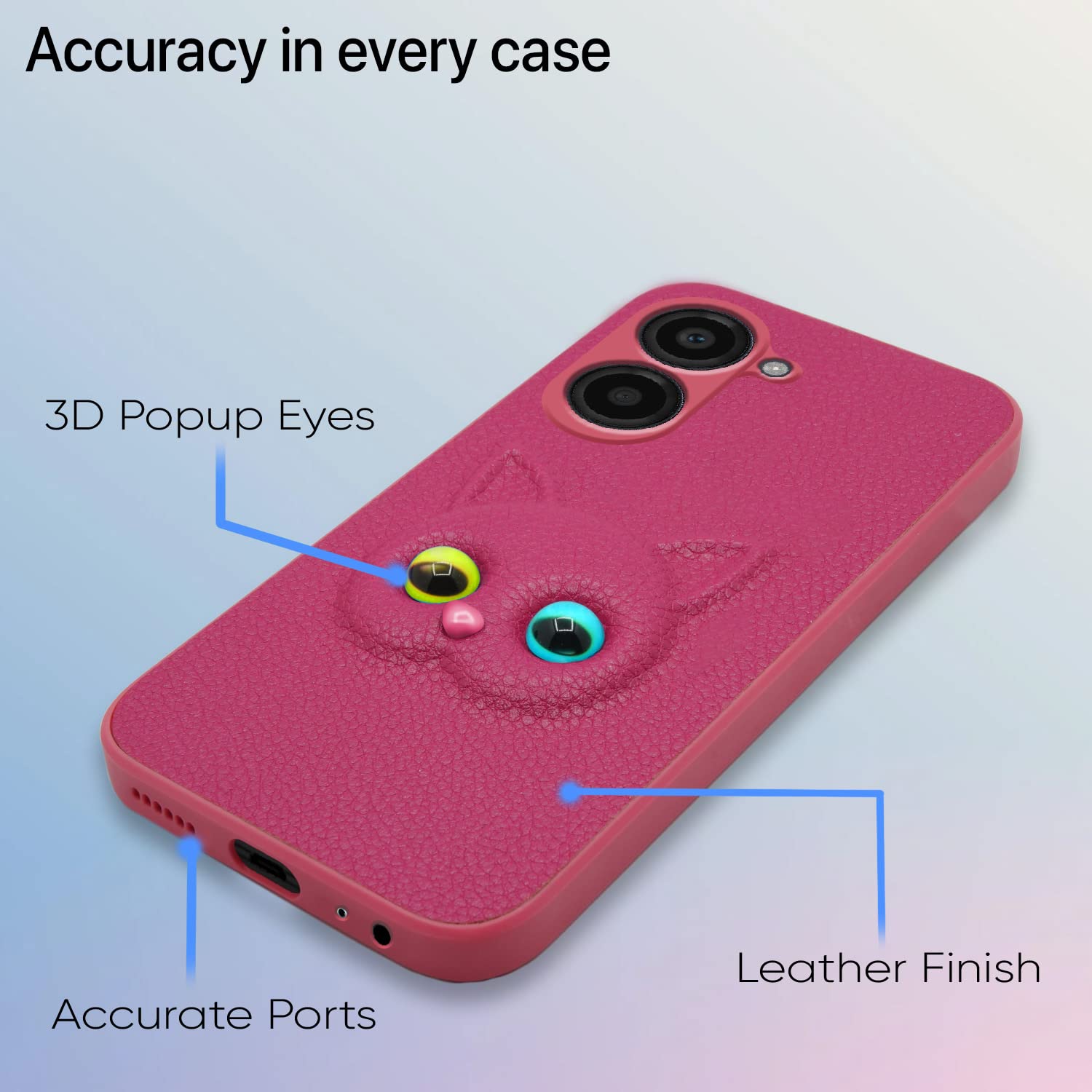 Pikkme Realme 10 Pro 5G Kitty Back Cover (Pink)