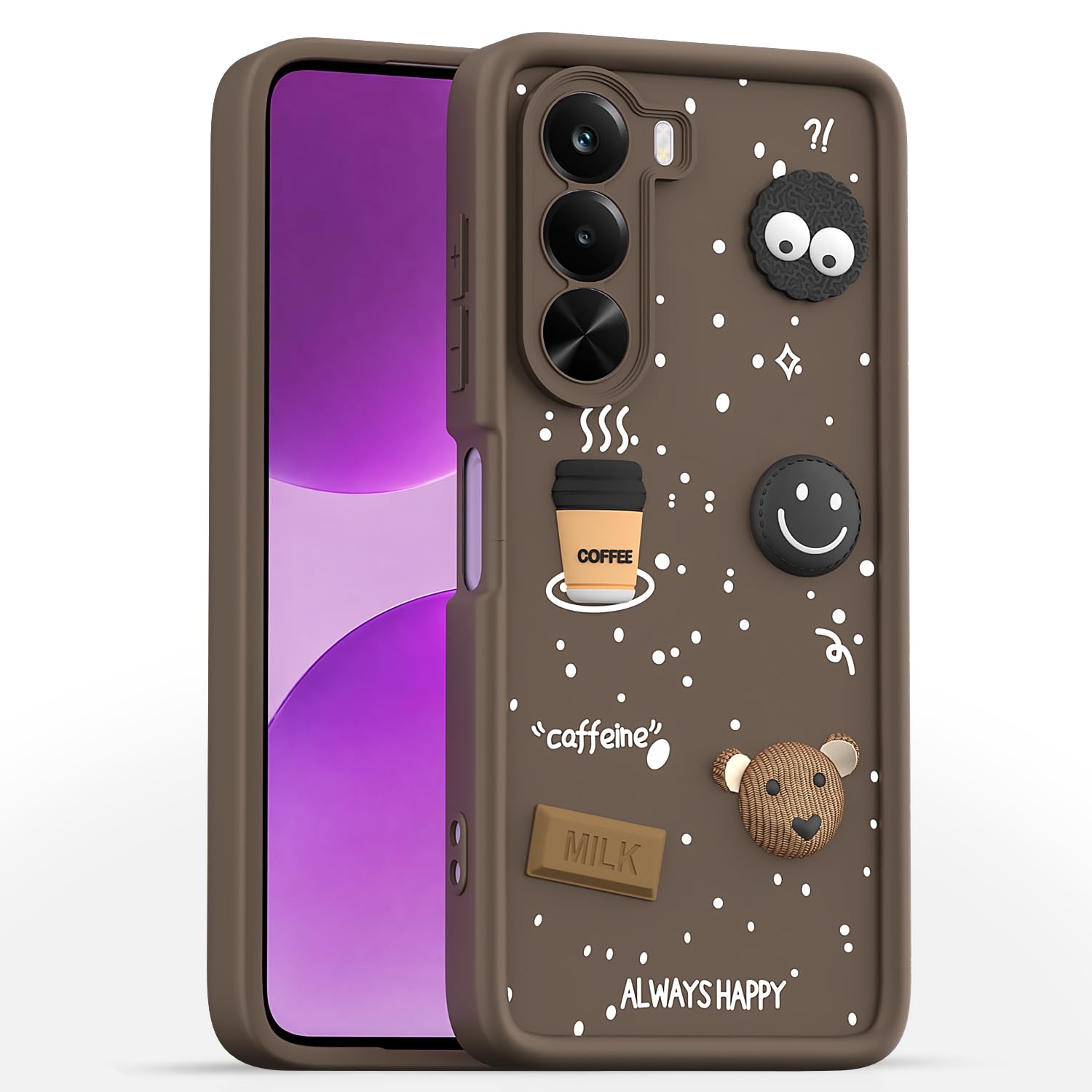 Pikkme Realme P4x 5G brown mobile cover