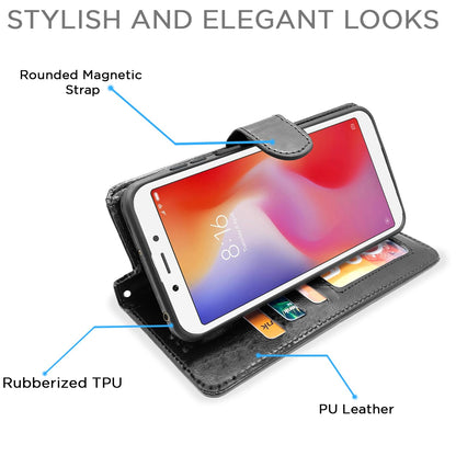 Pikkme Redmi 6 Wallet black wallet flip cover – photo 3