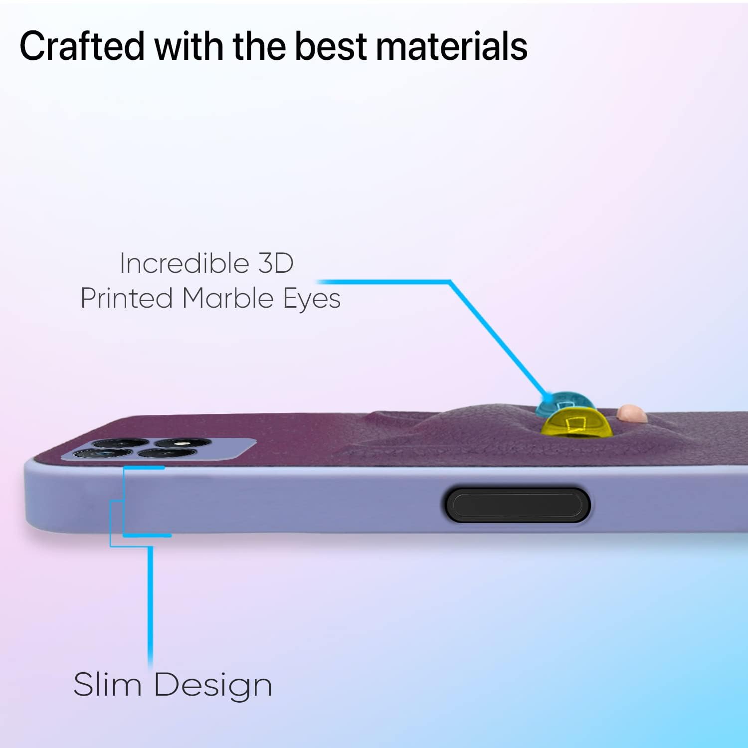 Pikkme Realme Narzo 50 4G / Realme 8i 4G Kitty Back Cover (Purple)