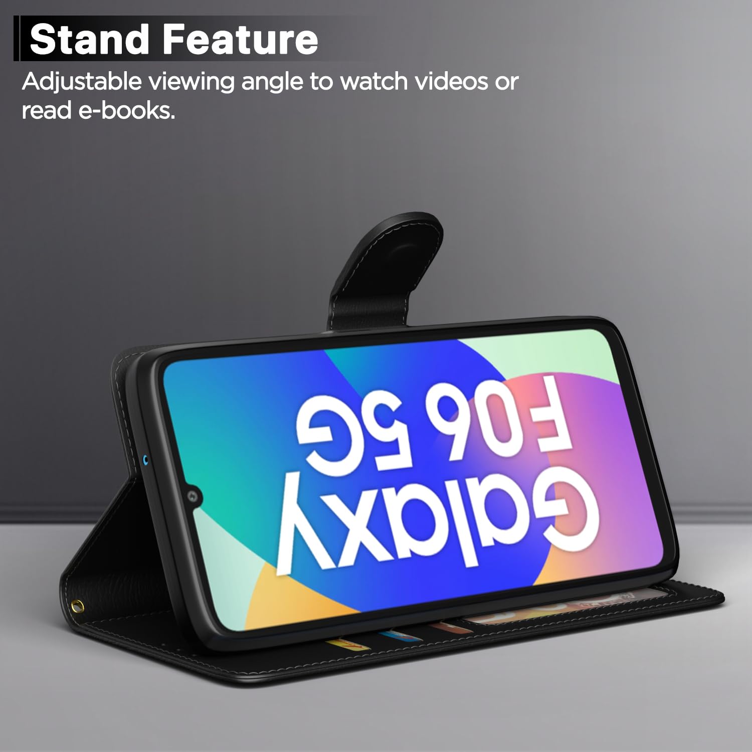 Black mobile flip cover for Samsung F06/M06 5G – Pikkme – photo 3