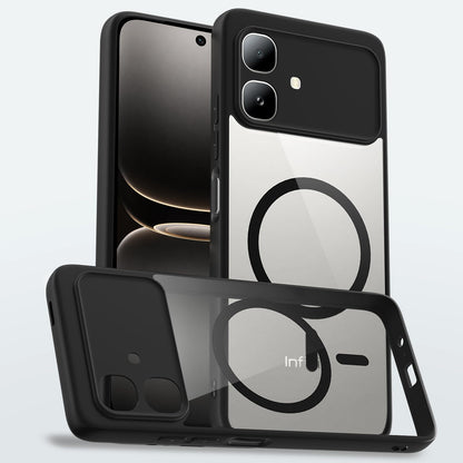 Infinix Smart 20 back cover in black mag-safe by Pikkme