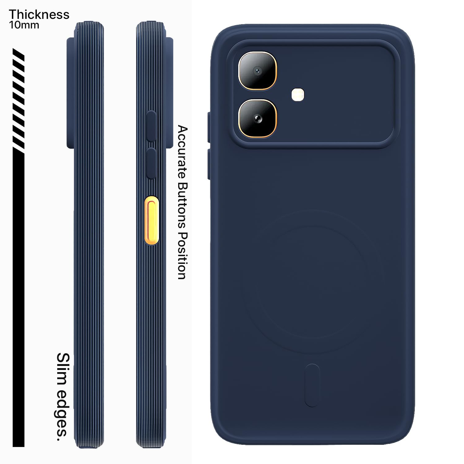 Infinix Smart 20 MagSafe mobile back cover in blue by Pikkme – photo 3