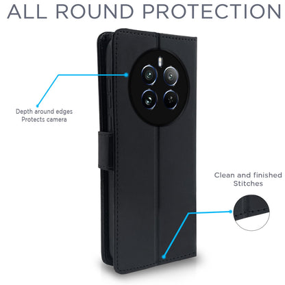 Black Wallet mobile flip cover for Realme 12 Pro/12 Pro Plus 5G – Pikkme – photo 4