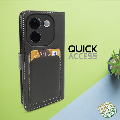 Pikkme Vivo T3 Pro/iQOO Z9s Pro 5G Magnetic grey mobile flip cover – photo 4