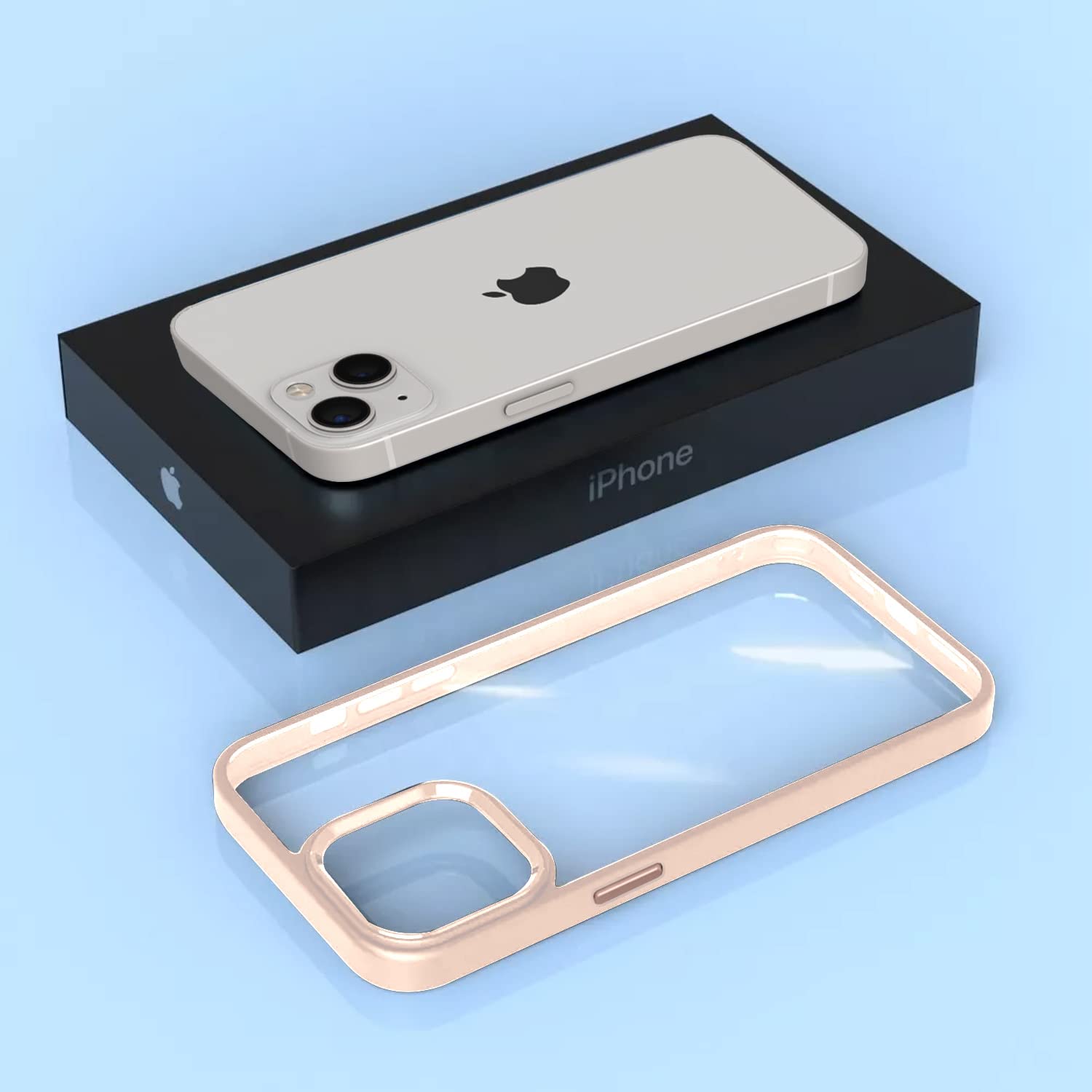 Pikkme iPhone 13 Electroplated Chrome Metal Ring Back Cover (Face)
