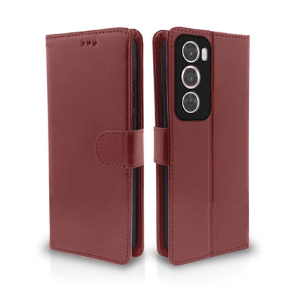 Brown wallet flip cover for Oppo Reno 12 Pro 5G – Pikkme