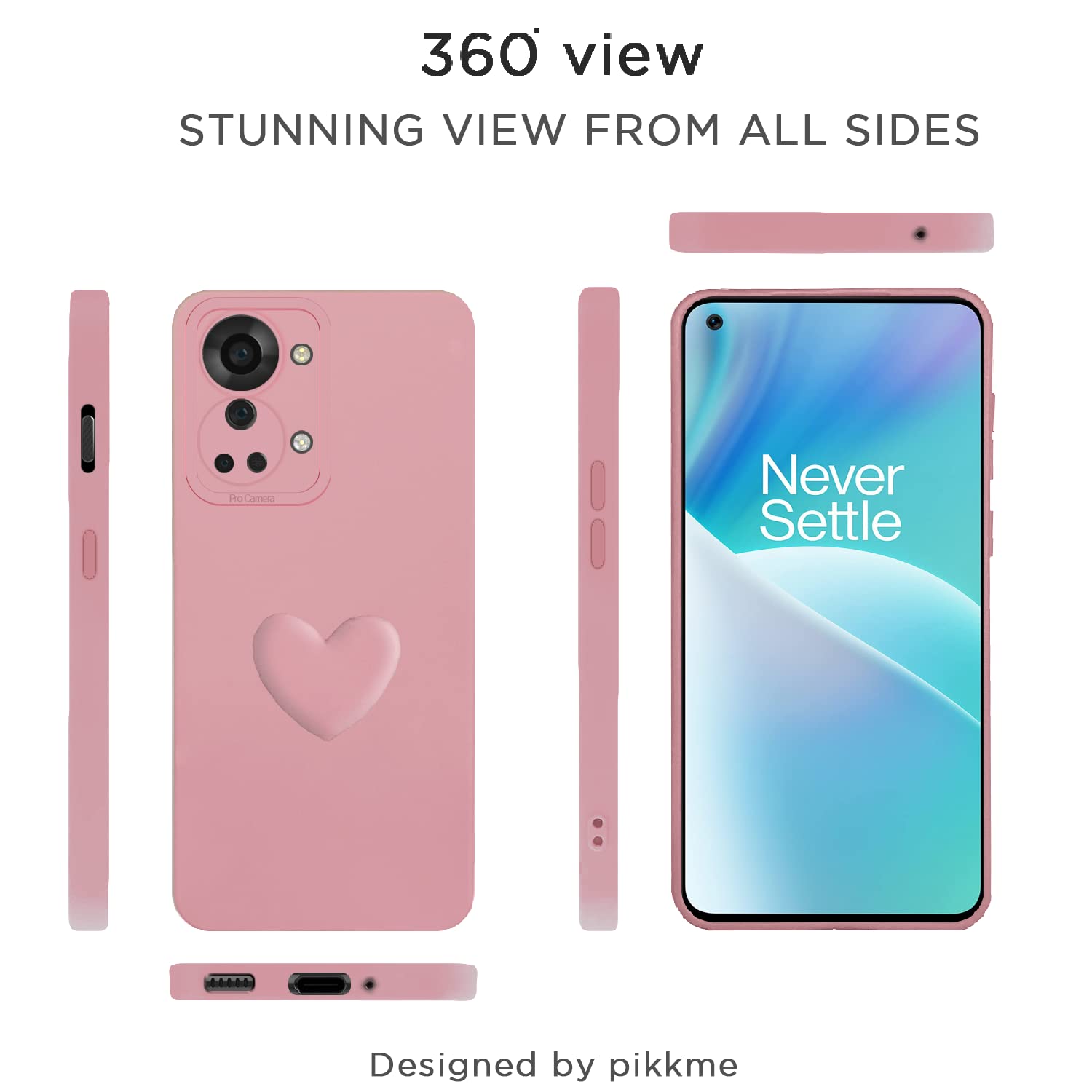 Pink Liquid Silicone mobile cover for OnePlus Nord 2T – Pikkme – photo 2