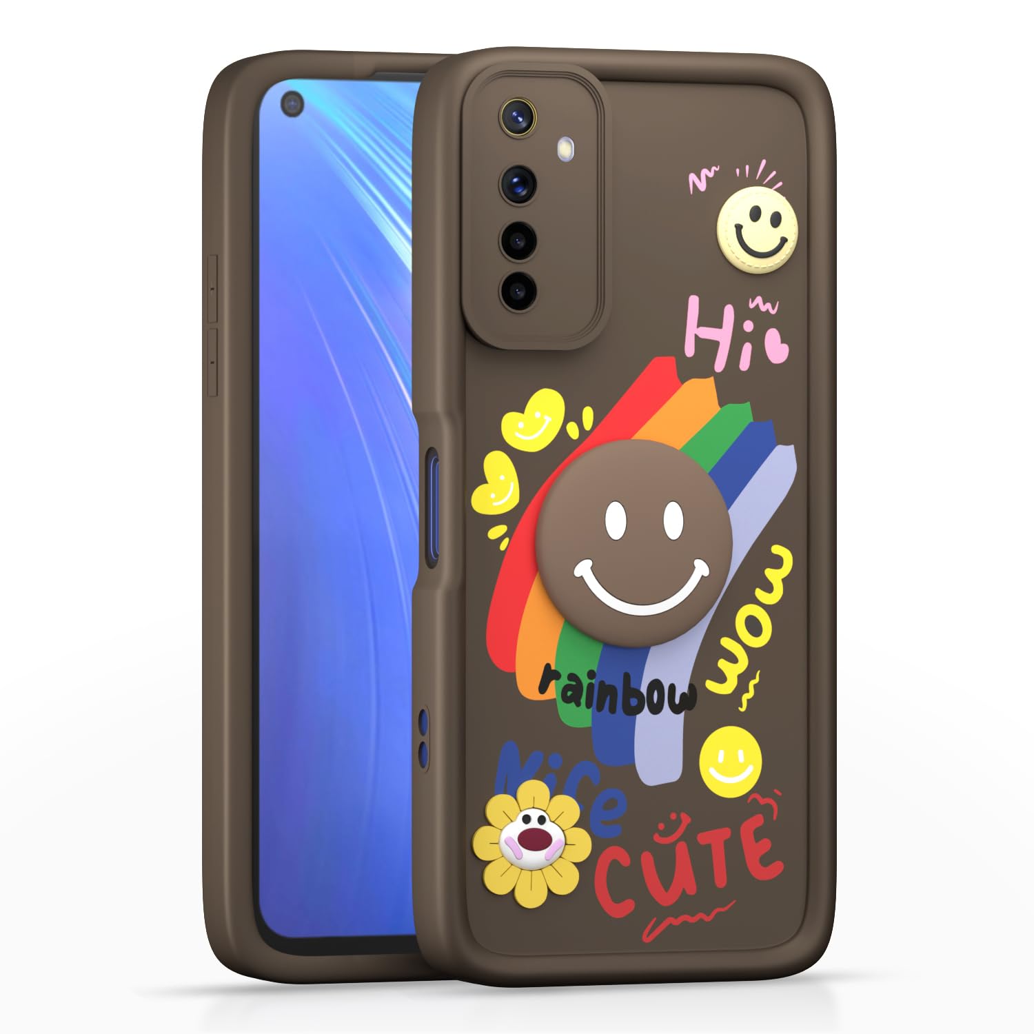Brown phone cover for Realme 6/6i – Pikkme