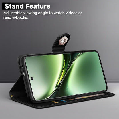 Black Button wallet flip cover for Vivo X200 5G – Pikkme – photo 3