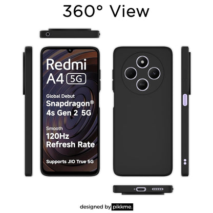 Pikkme Redmi A4/14C/Poco C75 5G Matte black mobile back cover – photo 4