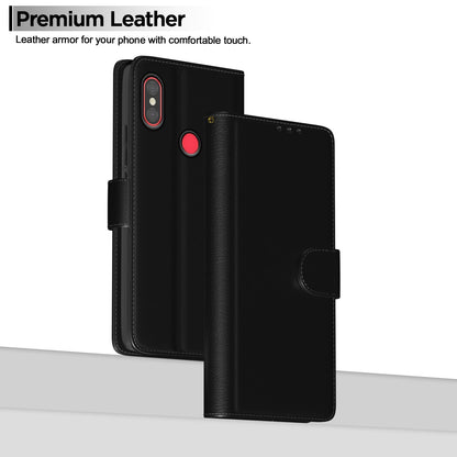 Redmi Note 6 Pro wallet flip cover in black by Pikkme – photo 2