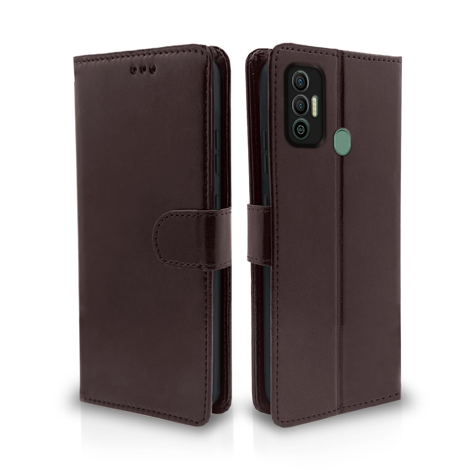 Pikkme Tecno Spark 7 Vintage Back Cover (Coffee)