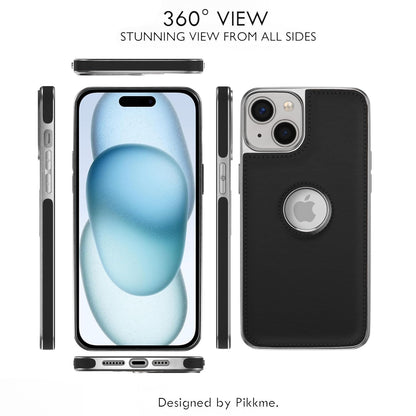 iPhone 15 Plus Leatherback phone cover in black by Pikkme – photo 2