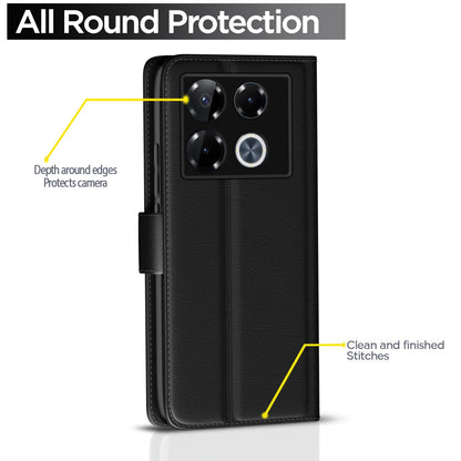 Pikkme black Wallet flip cover for Infinix Note 40 Pro Plus 5G – photo 4