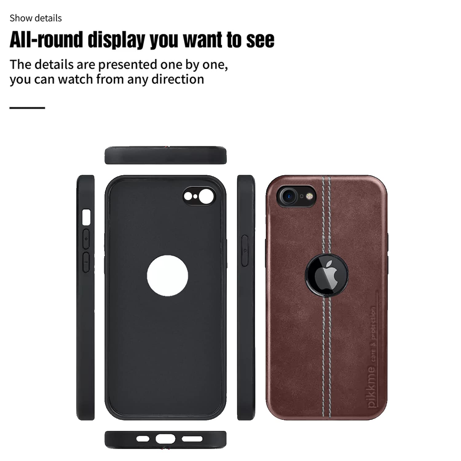 Brown Leather back cover for iPhone SE 2020/2022 – Pikkme – photo 2
