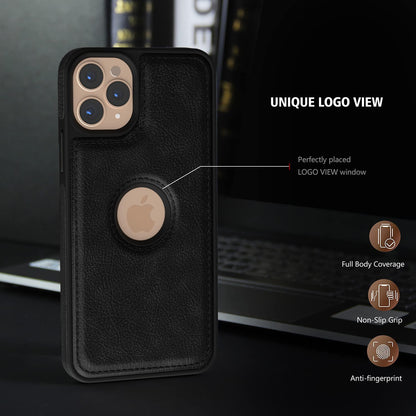 Pikkme iPhone 11 Pro Max Flexible Pu Leather Back Cover | Black