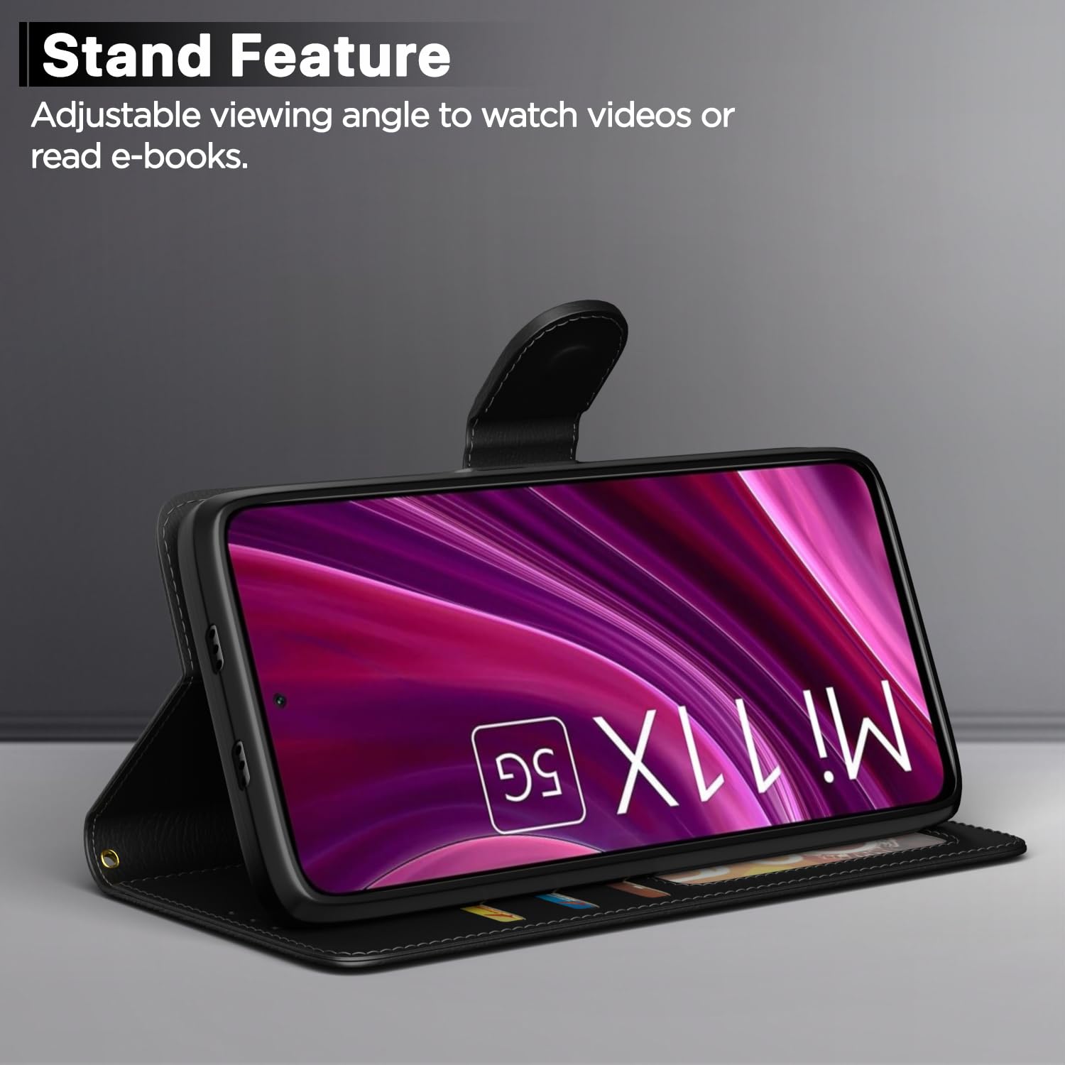 Black Wallet flip cover for Mi 11x/11x Pro – Pikkme – photo 3
