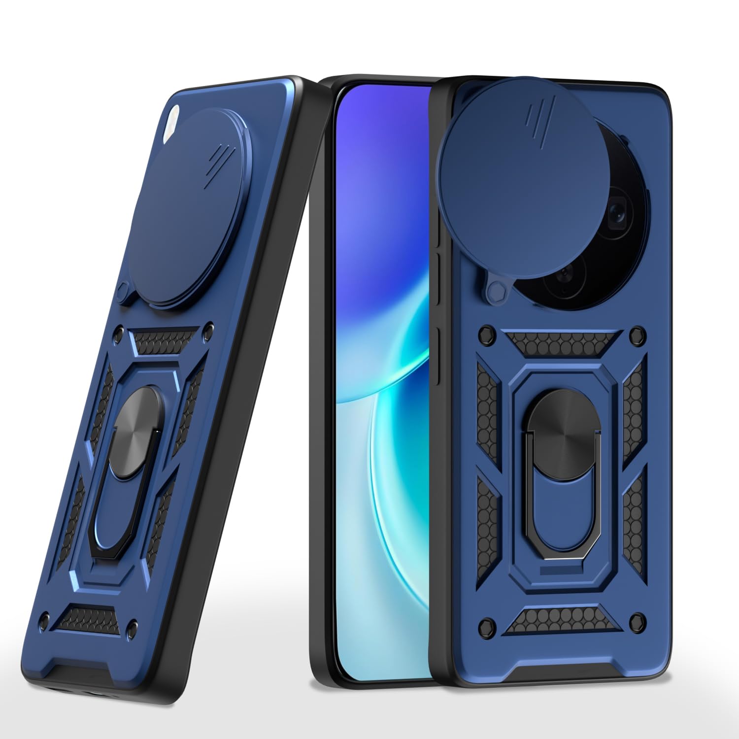 Vivo X300 5G/360 D10 Camera Shield mobile back cover in blue by Pikkme