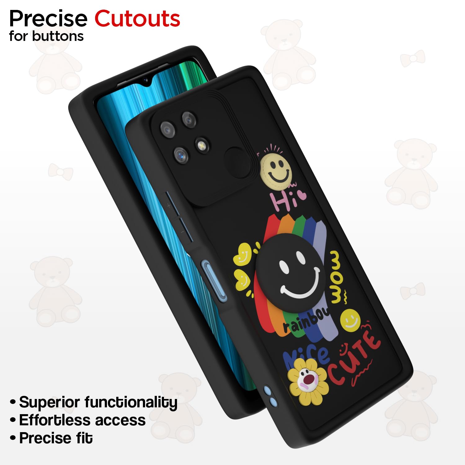 Pikkme black Soft Silicone phone cover for Realme Narzo 50A – photo 6