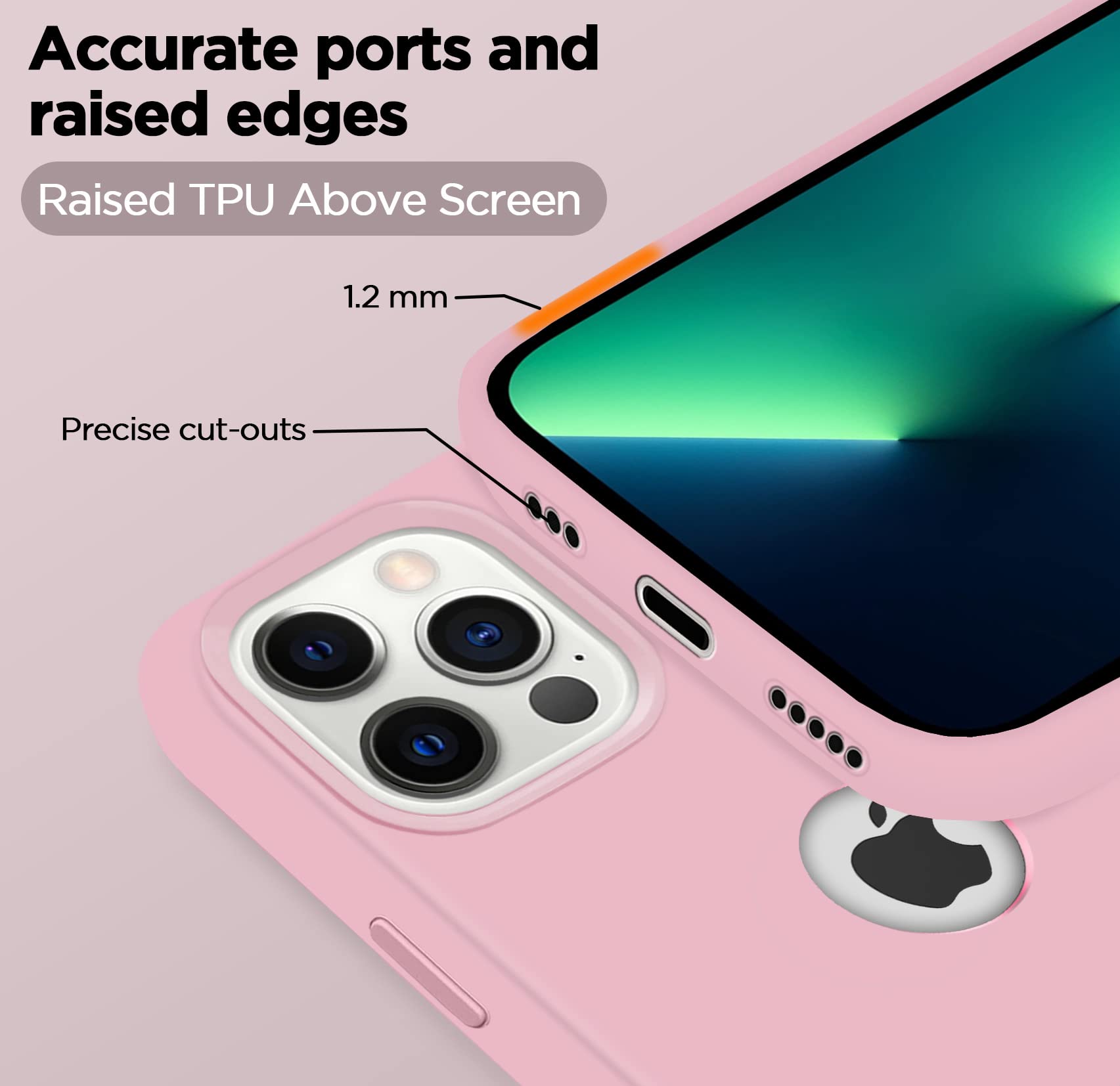 Rose pink Soft Silicone phone cover for iPhone 13 Pro – Pikkme – photo 2