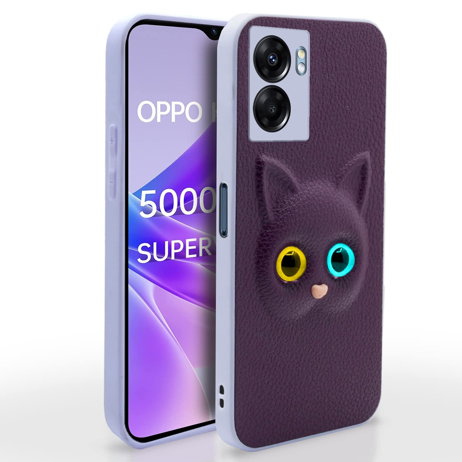  Oppo K10 5G Kitty Back Cover -Purple